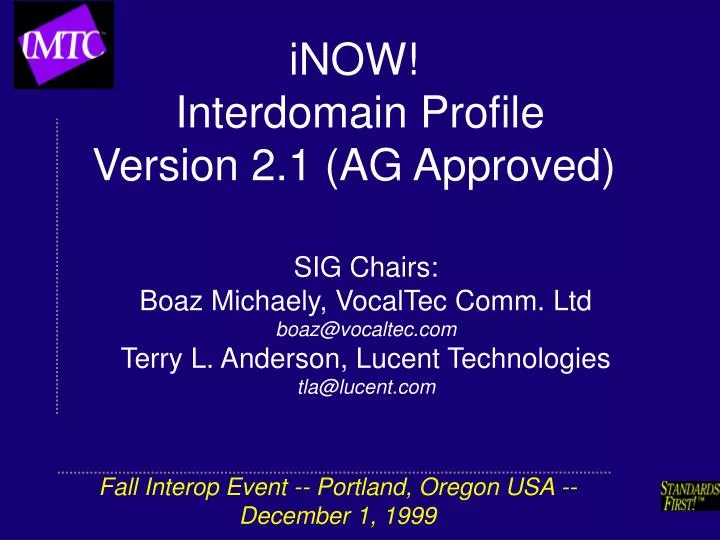 inow interdomain profile version 2 1 ag approved n.