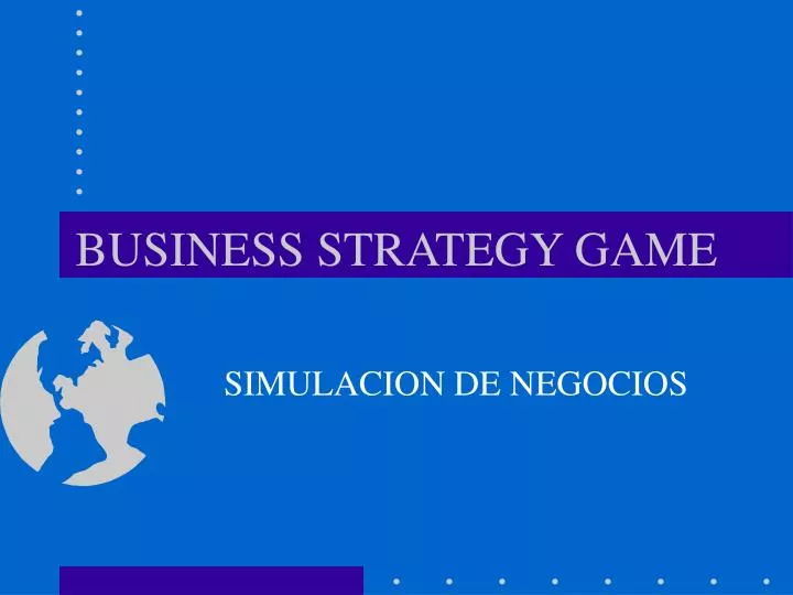 business strategy game presentation