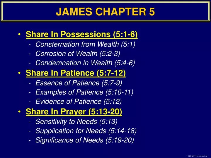 PPT JAMES CHAPTER 5 PowerPoint Presentation Free Download ID 5483856