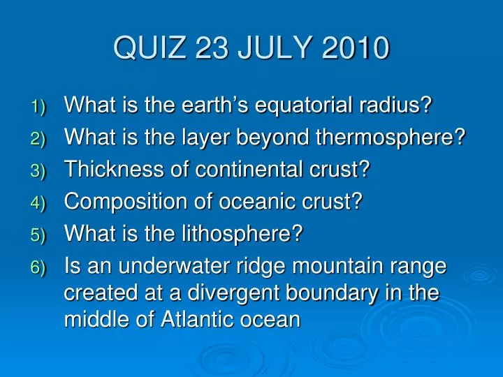 Ppt Quiz 23 July 10 Powerpoint Presentation Free Download Id