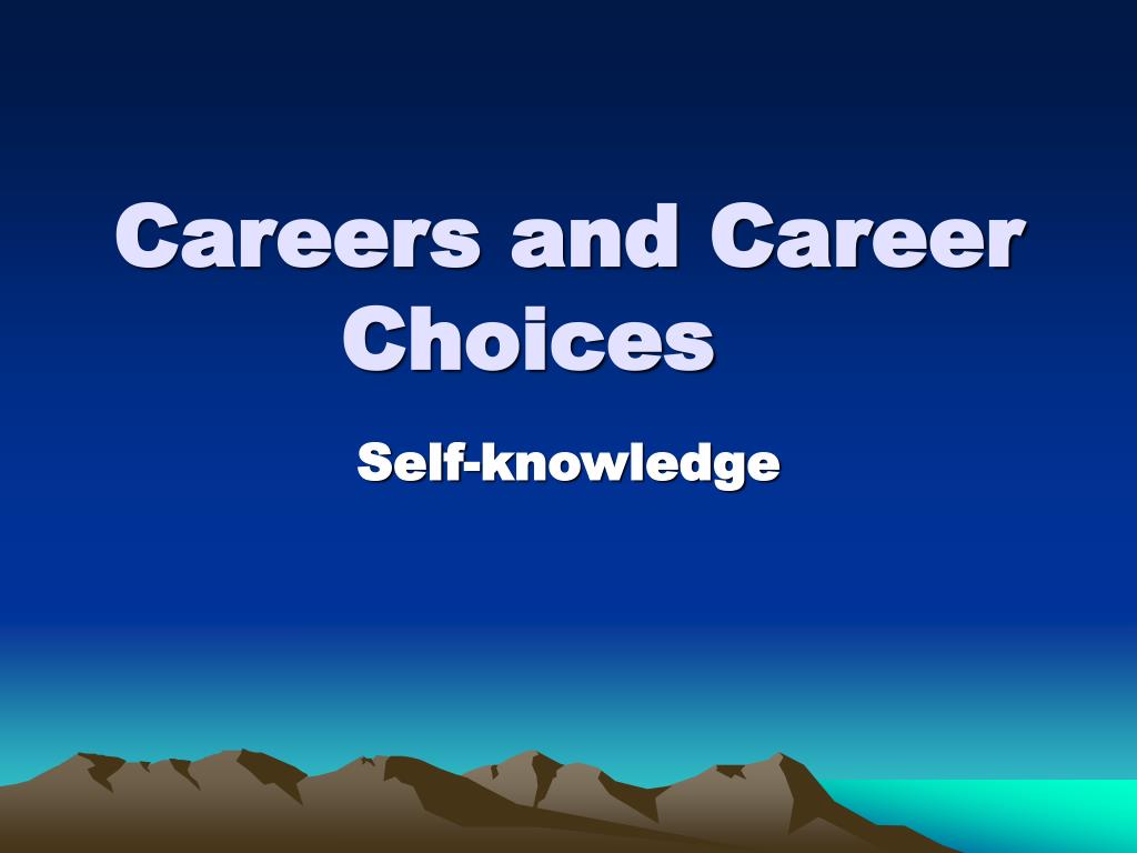 presentation about career choice