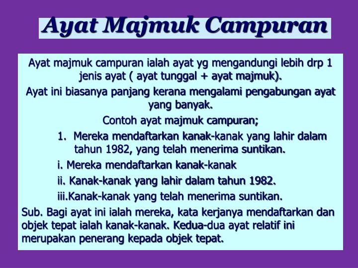 PPT - Bentuk Ayat PowerPoint Presentation - ID:5485376