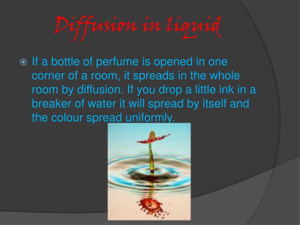 perfume diffusion experiment