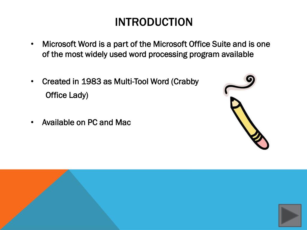 4.1 introduction to microsoft word presentation (ppt)