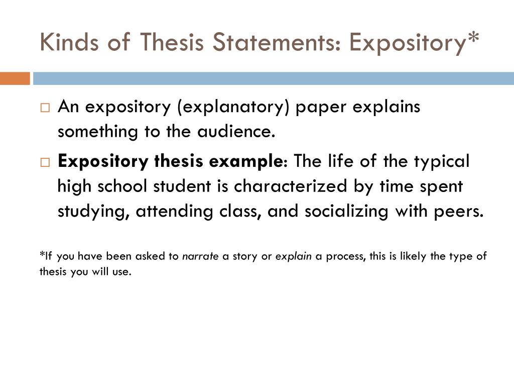 what is an explanatory thesis statement