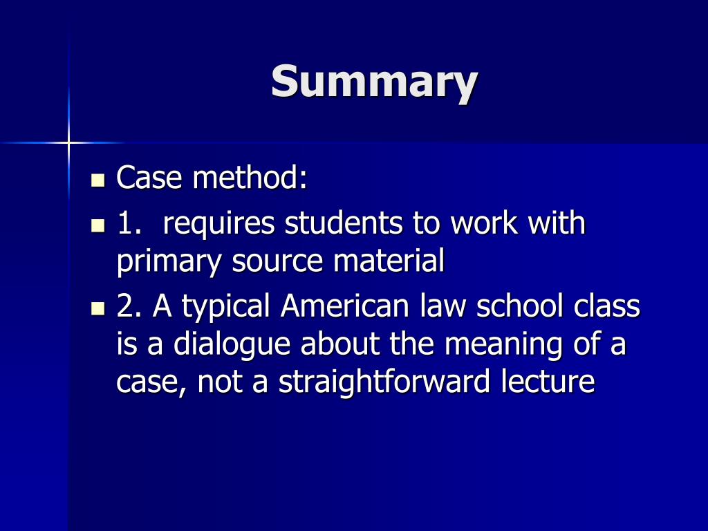 case study method in law
