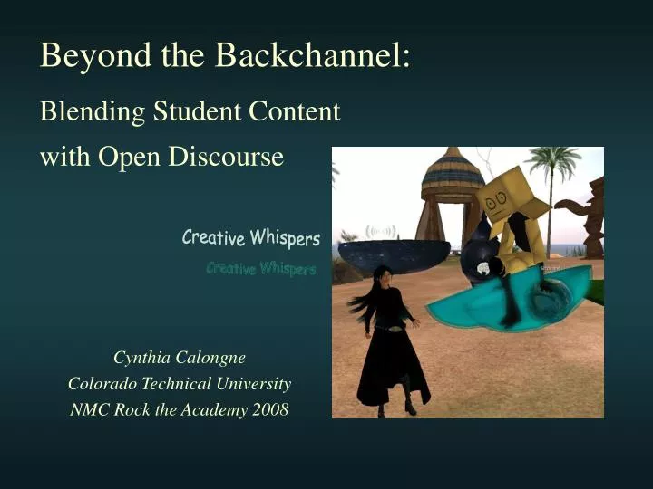 PPT Beyond the Backchannel Blending Student Content with Open