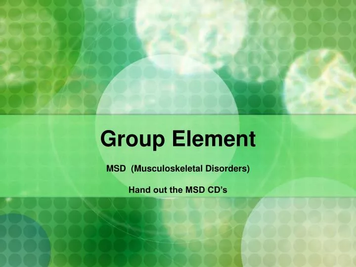 group element n.