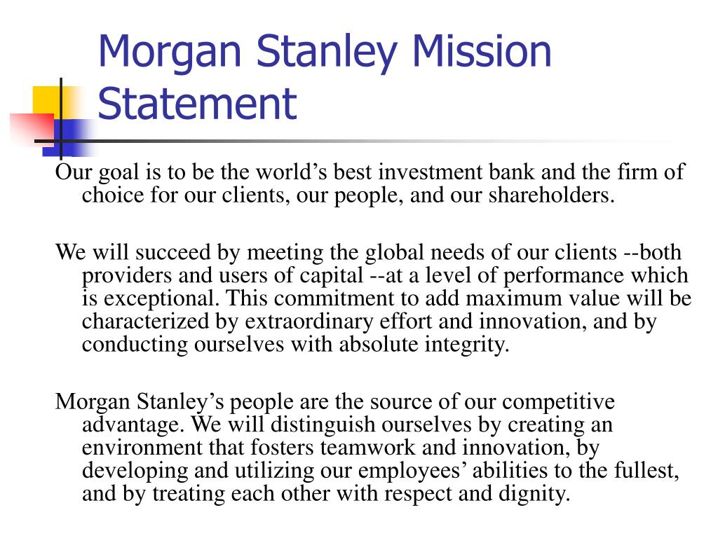 morgan stanley vision statement