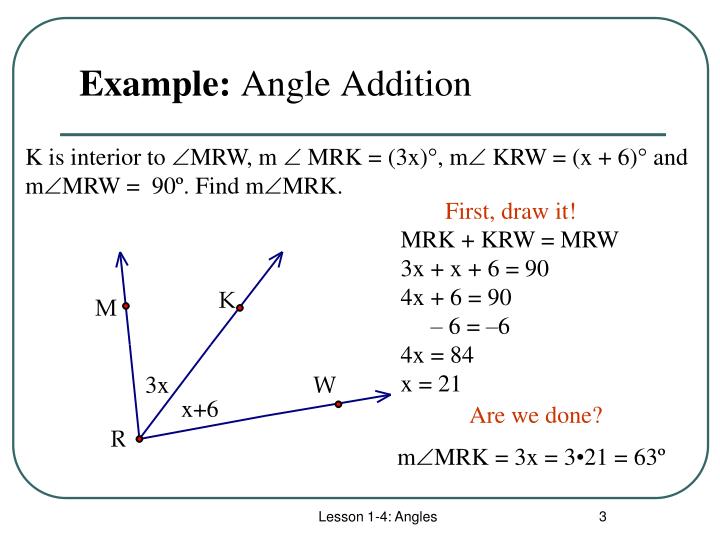 Angle addition definition geometry