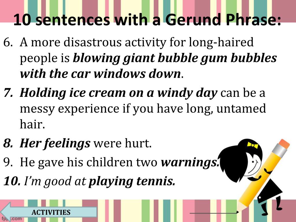 10 sentences about sport. Инфинитив и герундий упражнения. Sentences with Gerund. Gerund as attribute. Gerund one sentence.