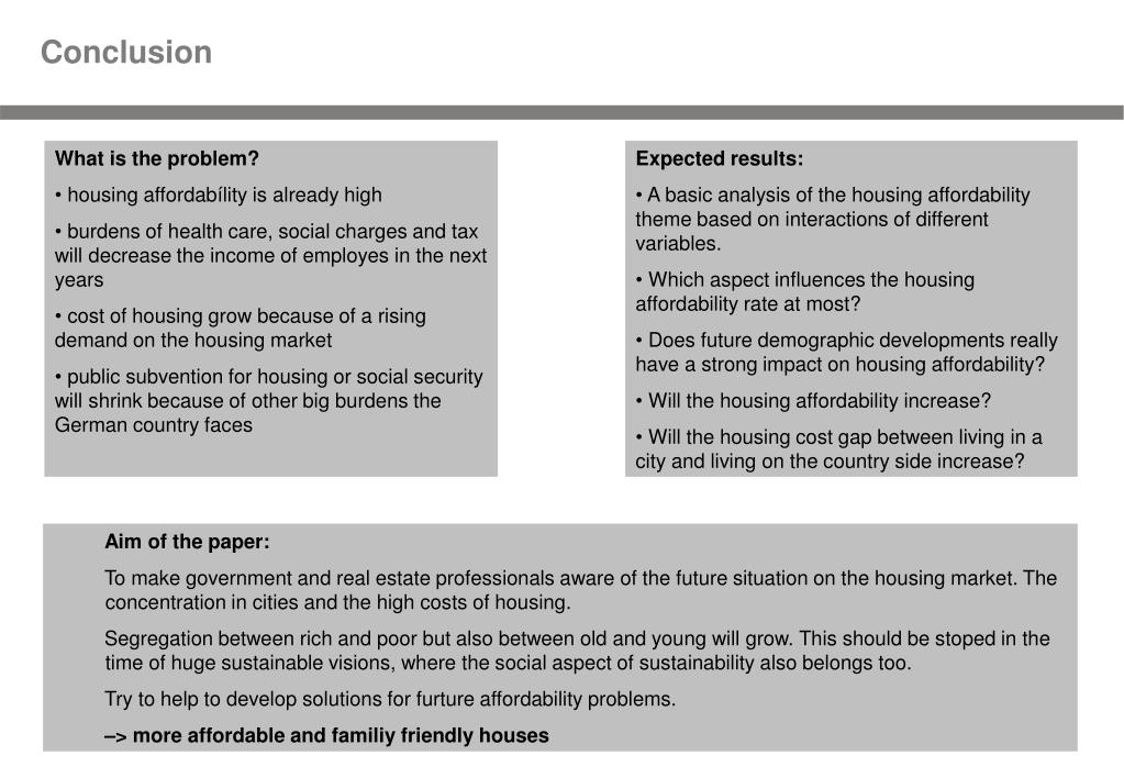 PPT Housing Affordability in Germany “The Influence of Future