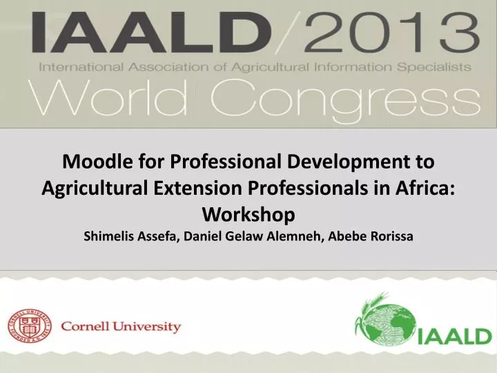 PPT Moodle for Professional Development to Agricultural Extension