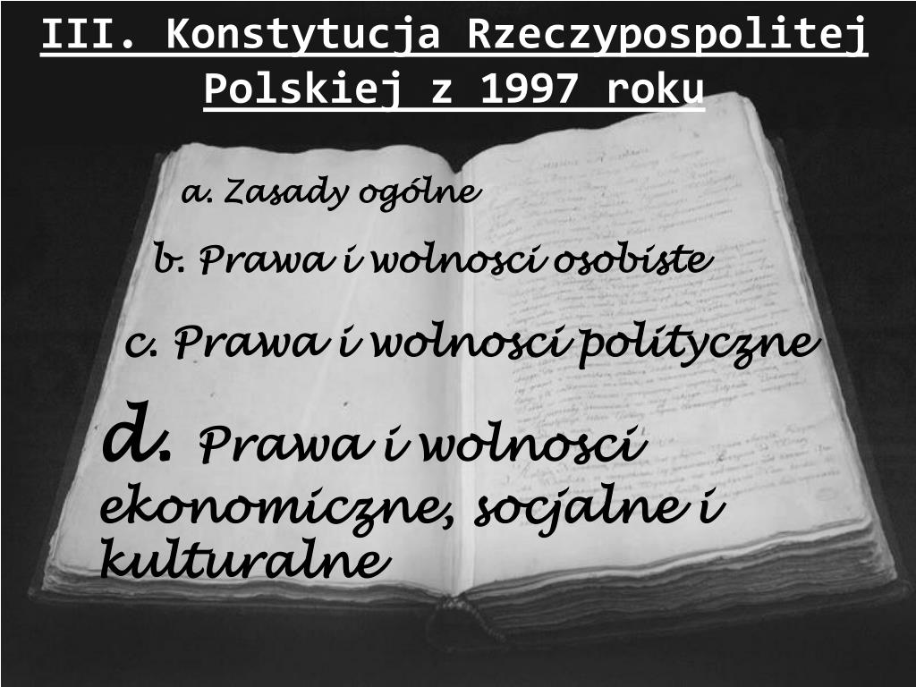 Wymień Prawa I Obowiązki Obywatela Wobec Którego Podjęła Działania Policja PPT - Prawa i Obowiązki Obywatela w świetle Konstytucji