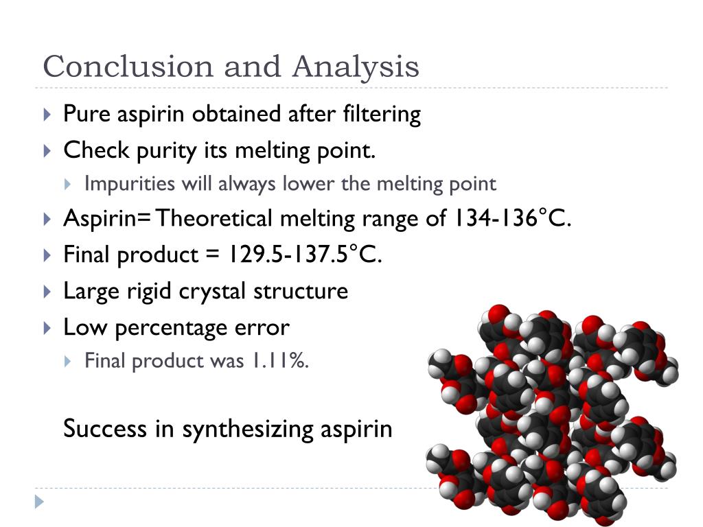 melting point of aspirin
