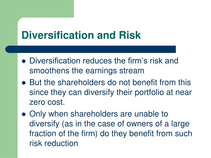 how does diversification affect risk