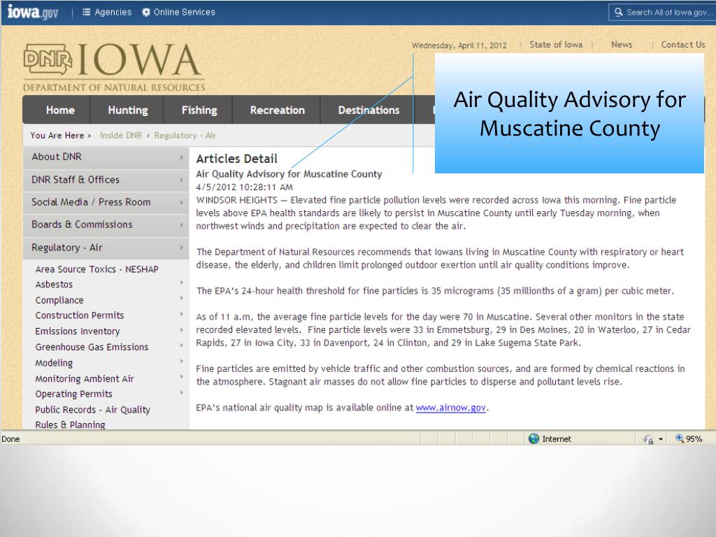 Indoor Air Quality Assessments Element