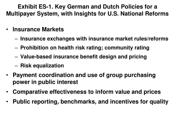 PPT   Insurance Markets Insurance Exchanges With Insurance Market Rules