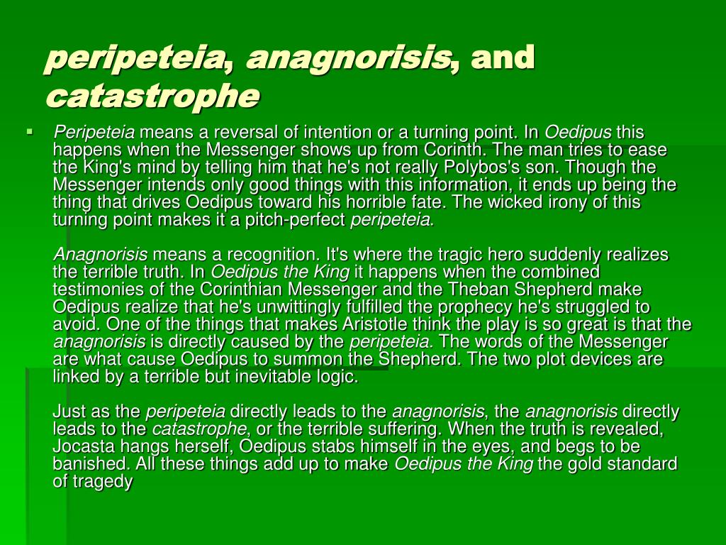 anagnorisis in oedipus
