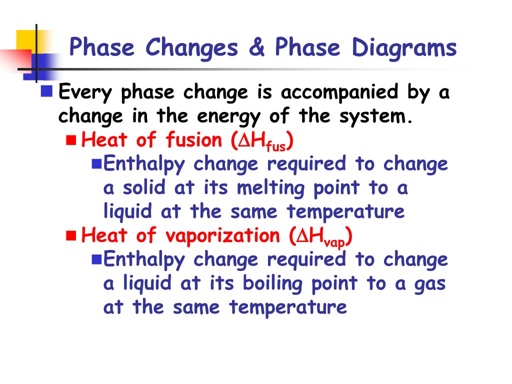 Phase Changes And Phase Diagrams