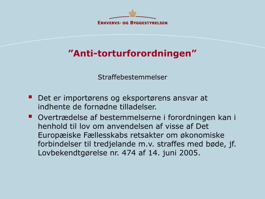 PPT - ”Anti-torturforordningen” Presentation, download ID:5492504