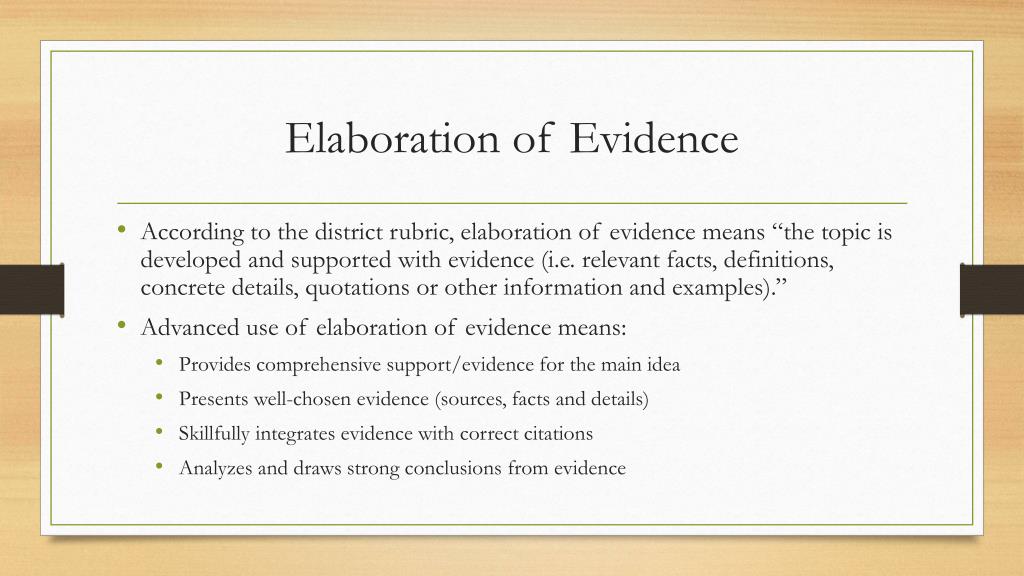 presentation of evidence script