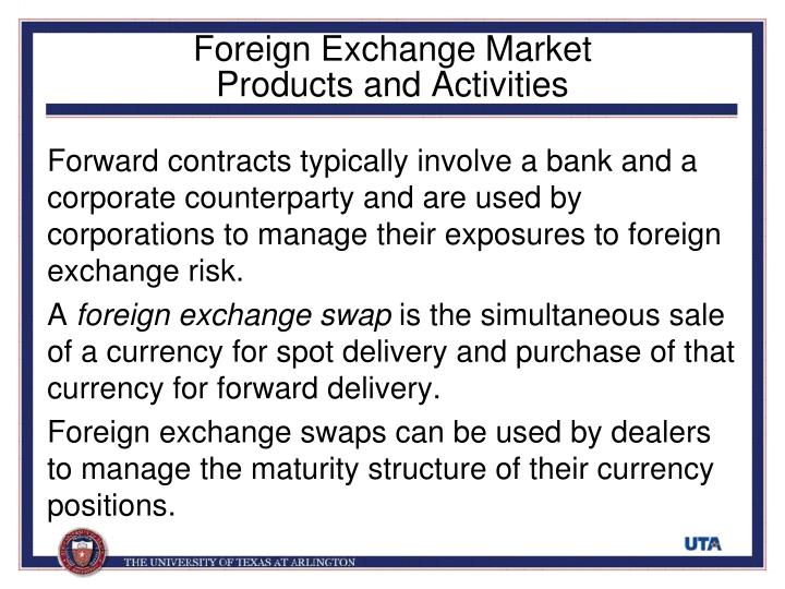 Foreign exchange products