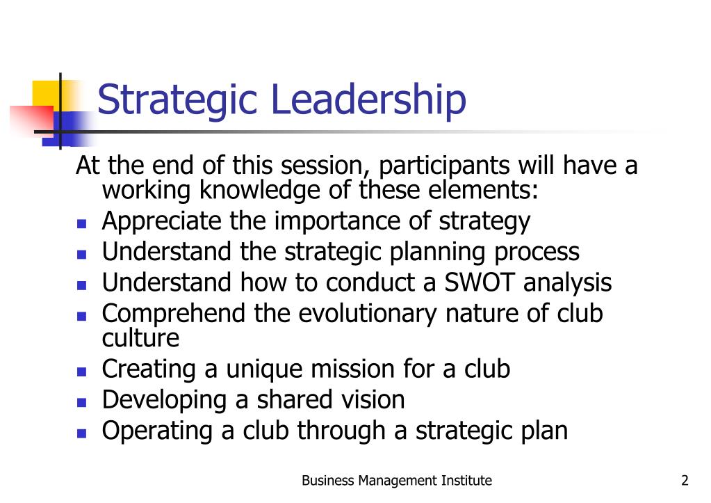 strategic leadership powerpoint presentation