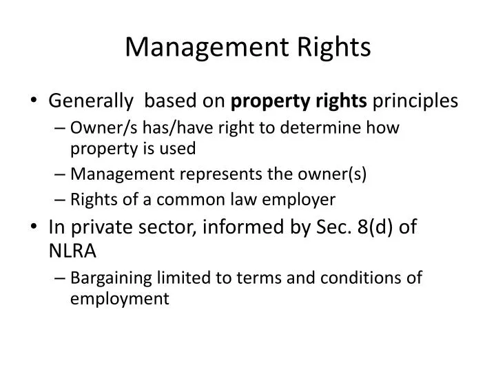 management rights assignments