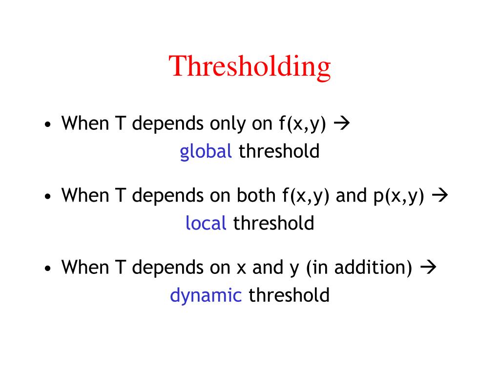 Threshold local Threshold local