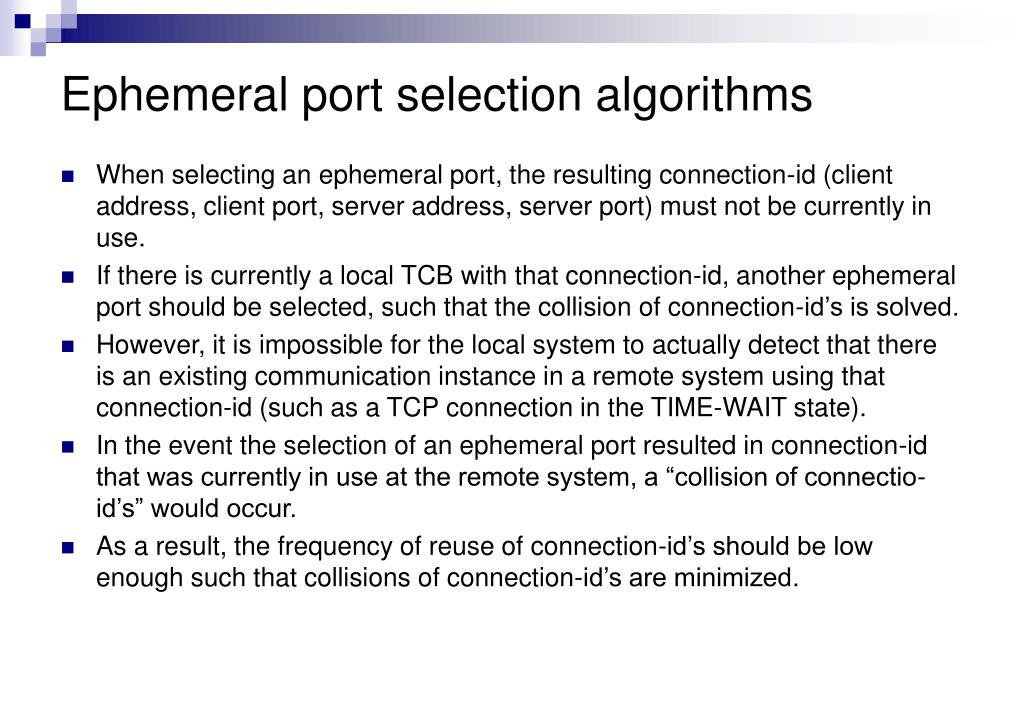 ephemeral port ephemeral port