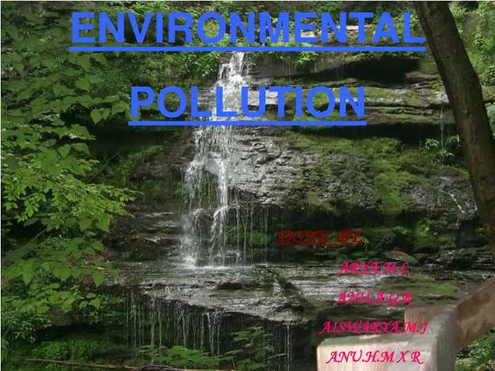 power point presentation on environmental pollution
