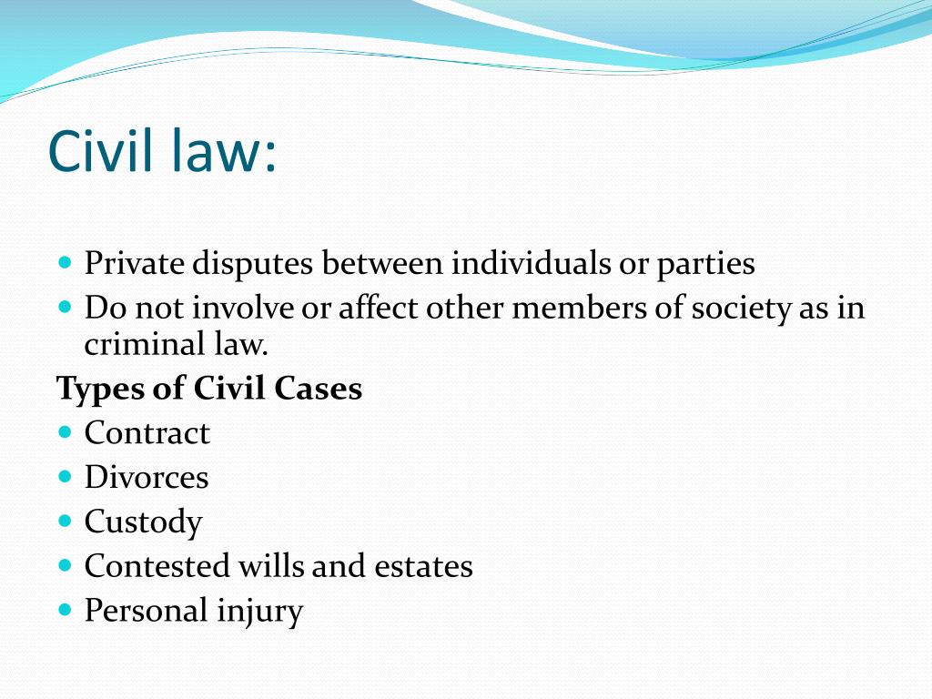 Give An Example Of Civil Law