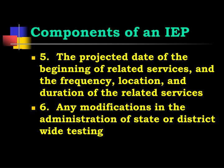 Ppt components of an iep powerpoint presentation id 5495839
