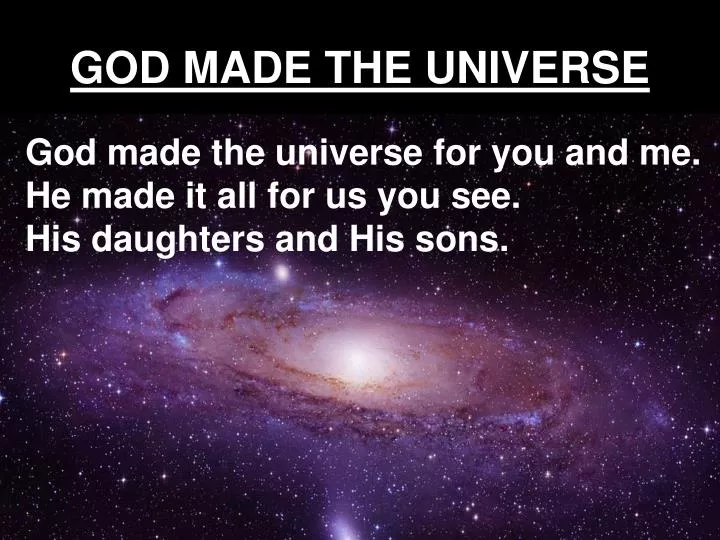 god made the universe n.
