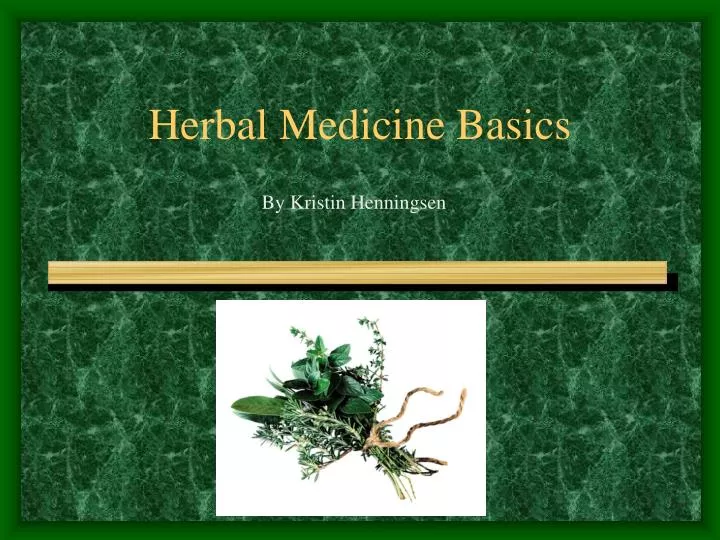 herbal medicine basics n.