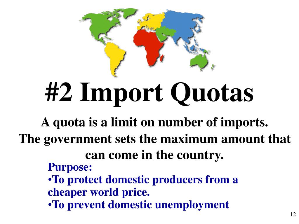 2 important. Import quota. Export quota. What are Import quotas. Quota economy.