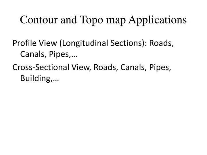contour and topo map applications n.