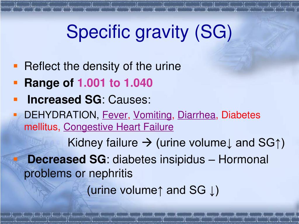 urine specific gravity range