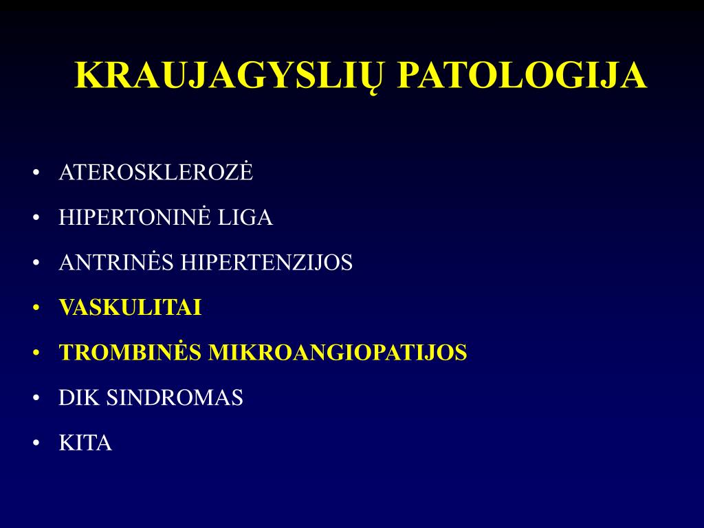 hipertenzijos patologija)