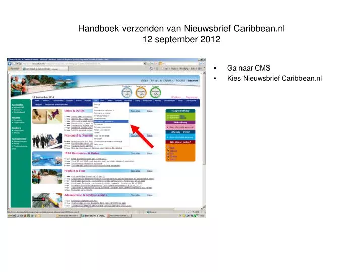 handboek verzenden van nieuwsbrief caribbean nl 12 september 2012 n.