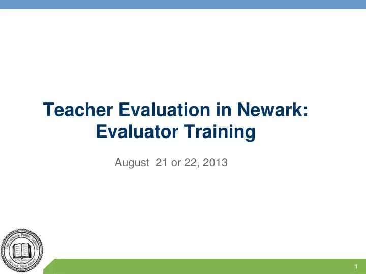 teacher evaluation in newark evaluator training n.
