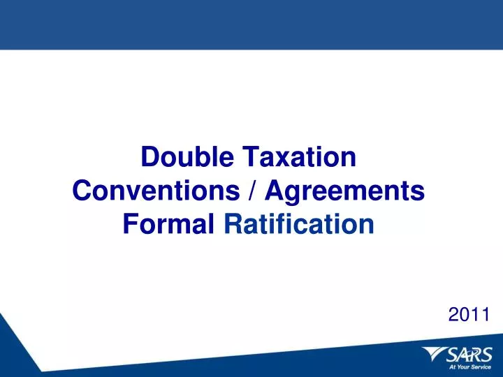 double taxation conventions agreements formal ratification n.