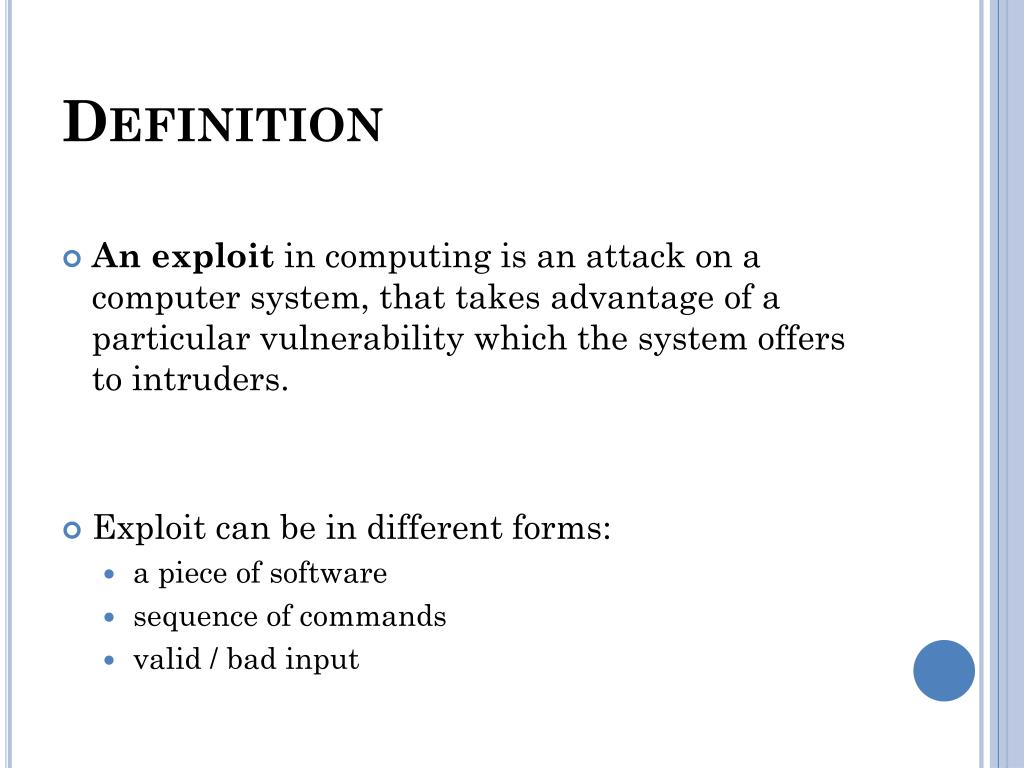 Ppt What Does Exploit Mean And The Sasser Worm Powerpoint Presentation Id 5500968