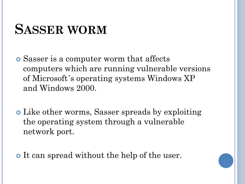 PPT - What does exploit mean ? And the Sasser worm PowerPoint Presentation  - ID:5500968