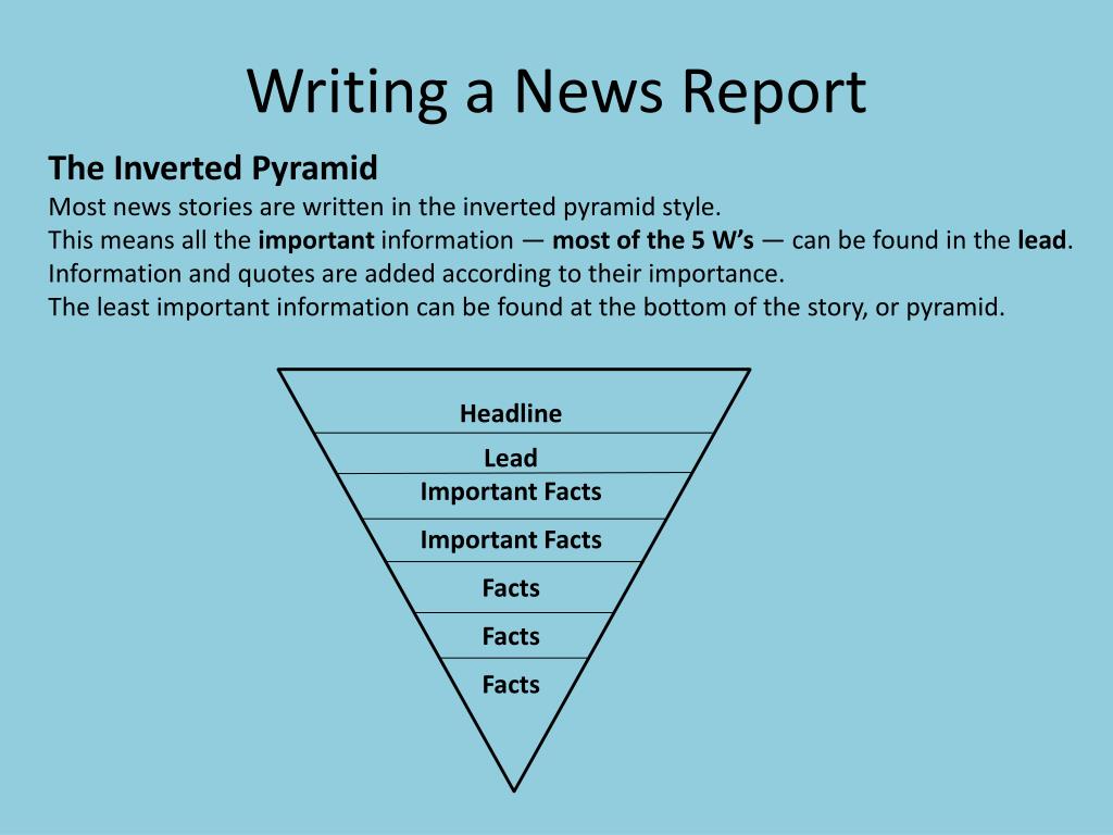 Newspaper Report Example Igcse