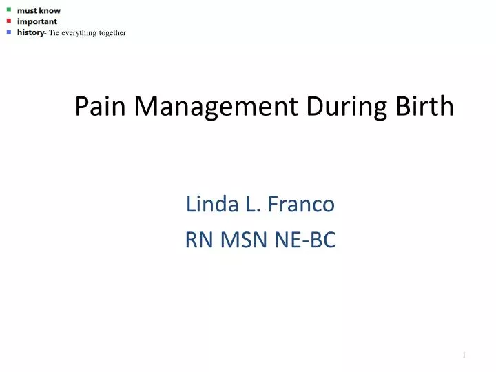 PPT Pain Management During Birth PowerPoint Presentation, free