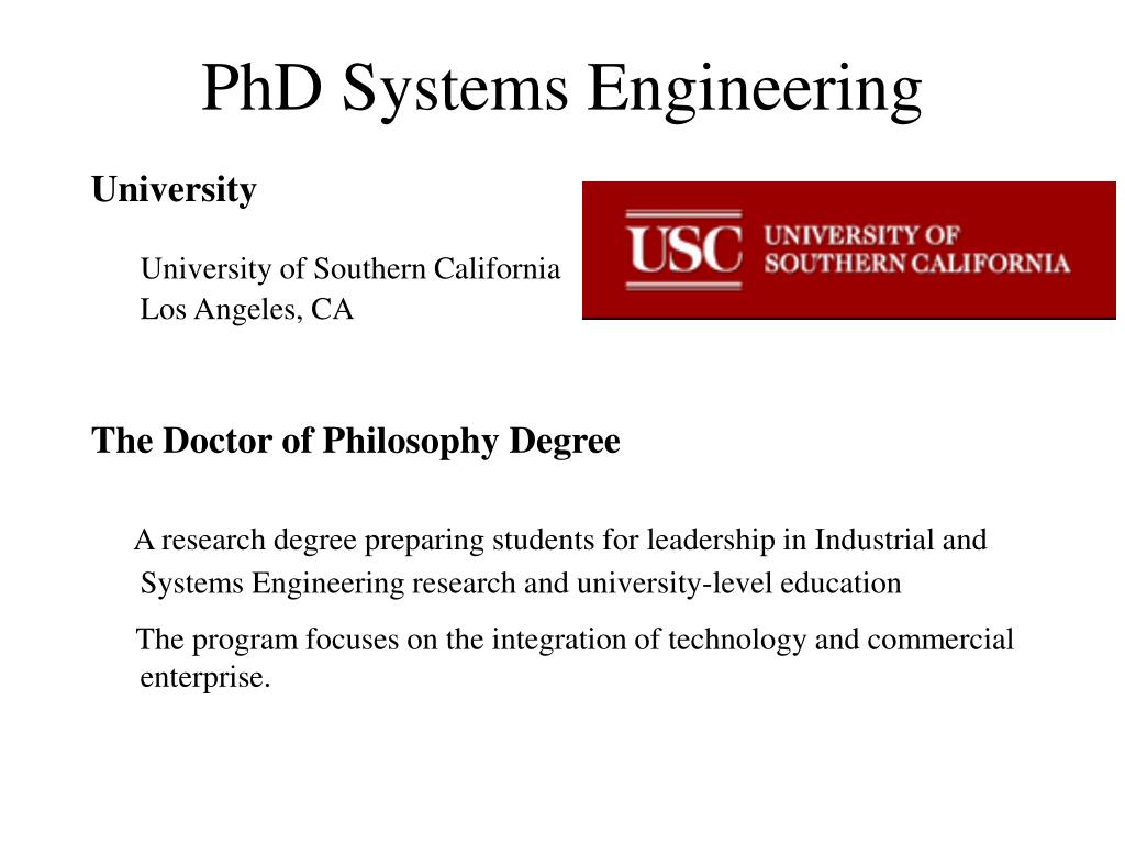 phd system engineering