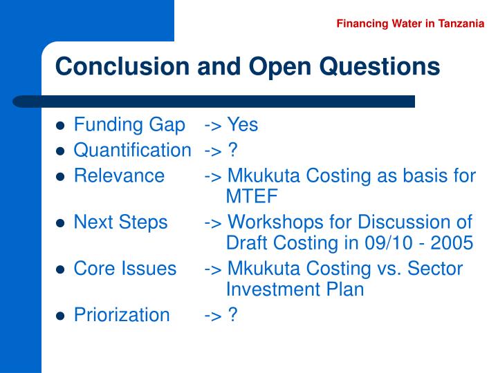 financing questions financing questions