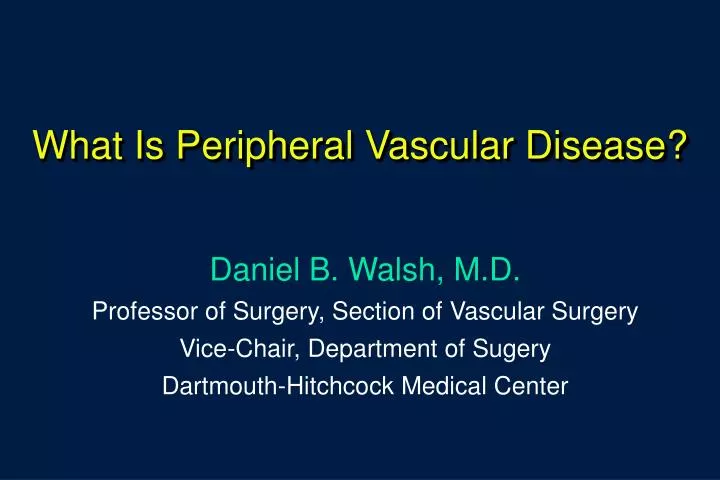 what is peripheral vascular disease n.